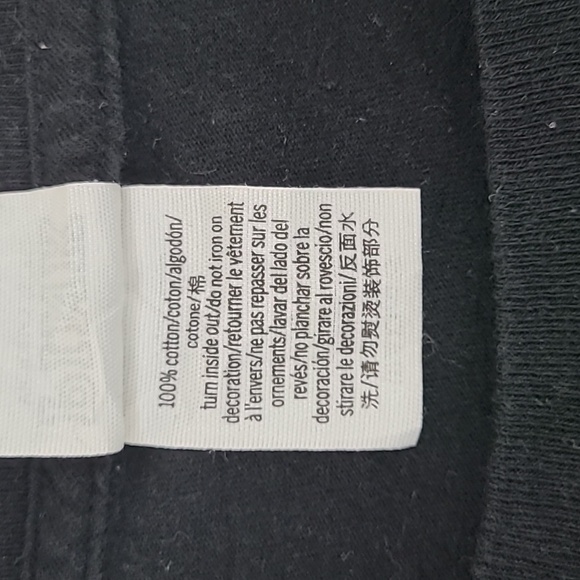 PINK VICTORIA'S SECRET Black Long Sleeve Cropped Tee Shirt - Size Medium - Picture 8 of 13